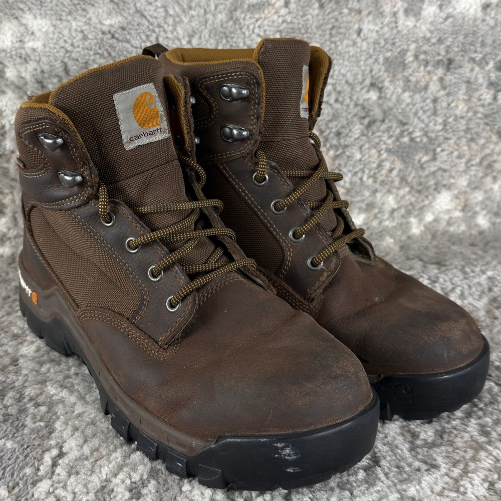 Carhartt Size 9 Waterproof EH Composite Toe Work Hiking Boots Brown Mens